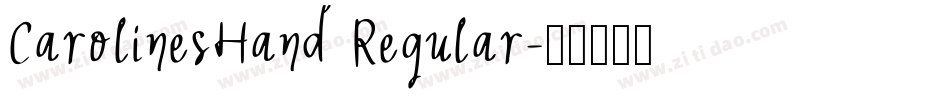 CarolinesHand Regular字体转换
